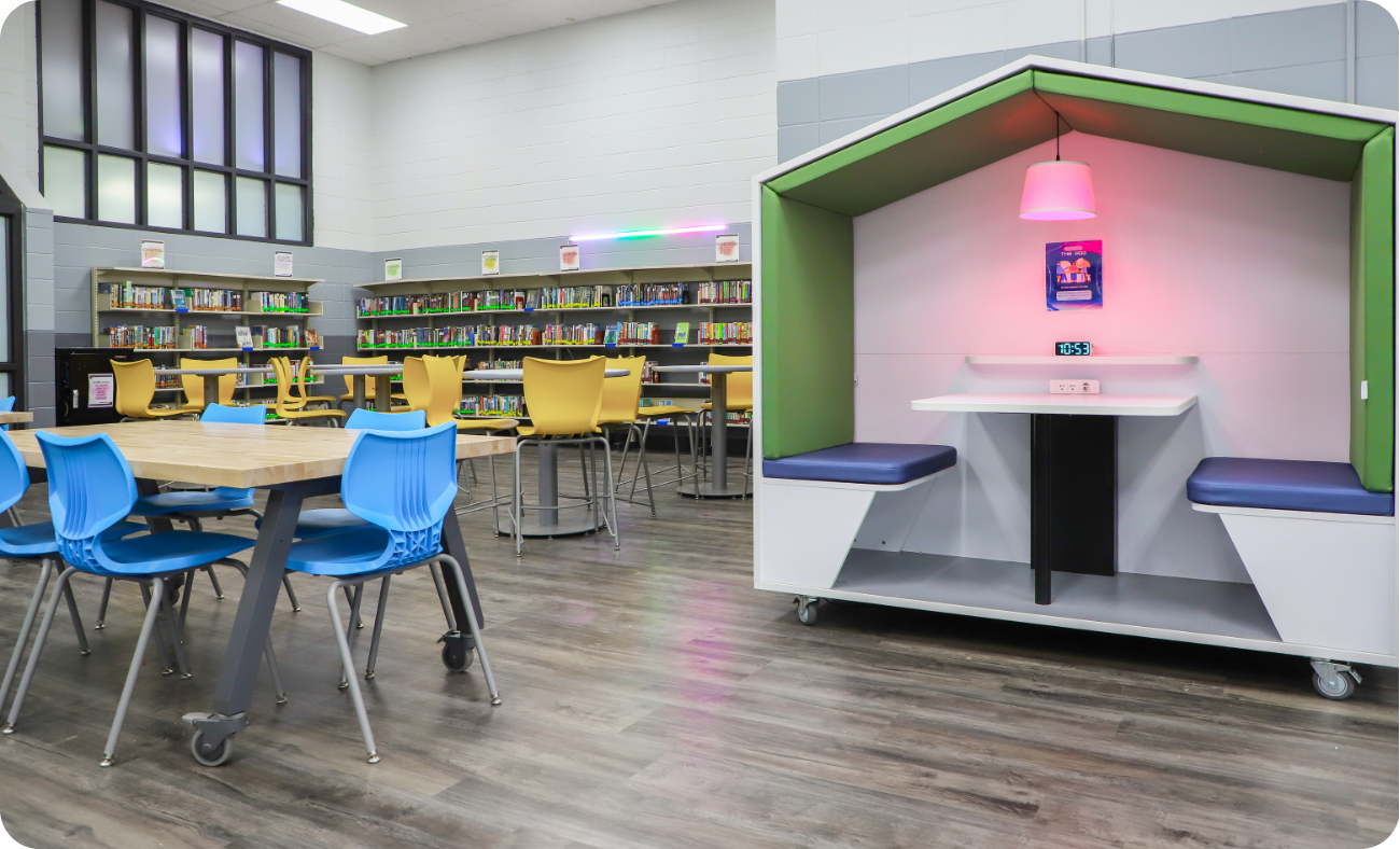 Contemporary school furniture and learning environment